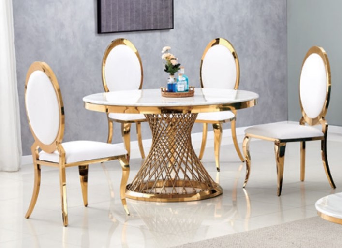 złoty stół okrągły glamour (1)